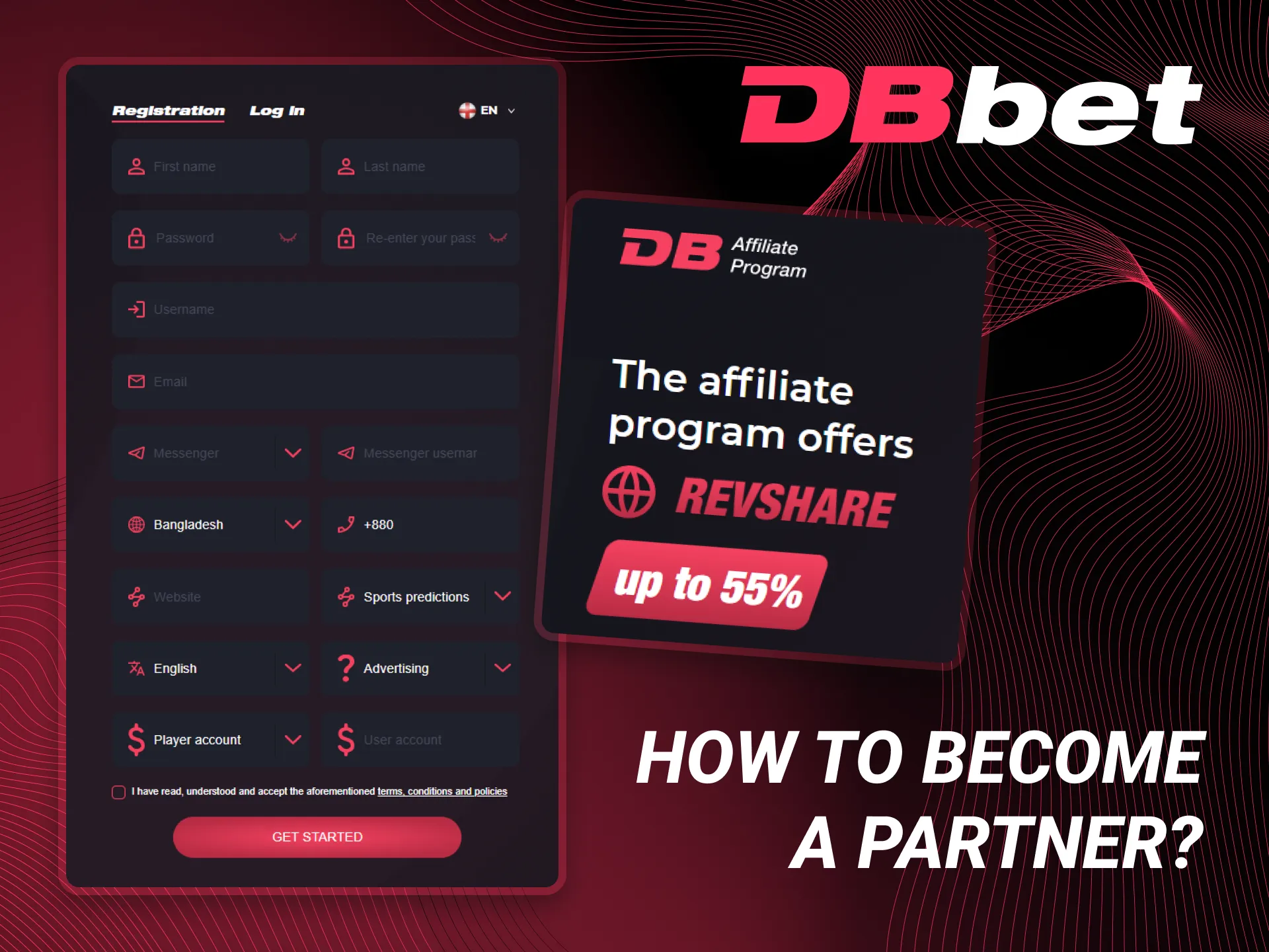 Explore the process of becoming a DBbet affiliate partner.