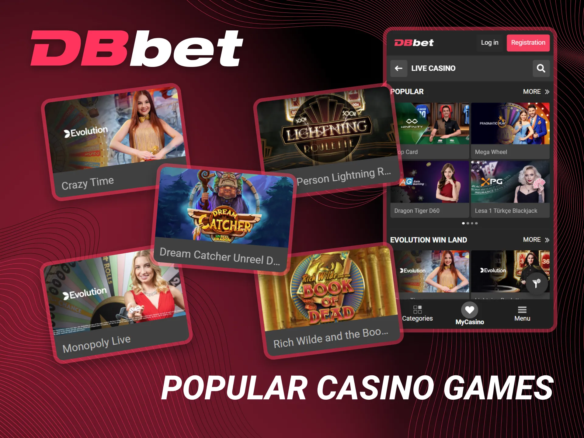 Engage in the most well-known casino games through the DBbet application.