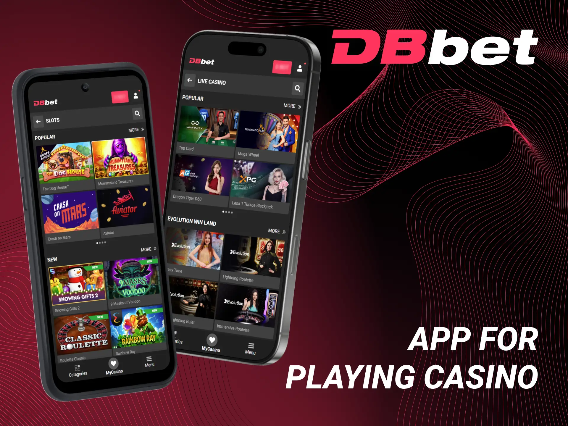 Employ the DBbet application to engage in online casino gaming.