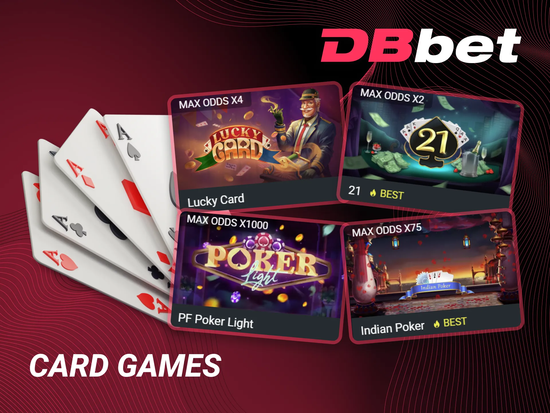 DBbet Casino provides a variety of card games.