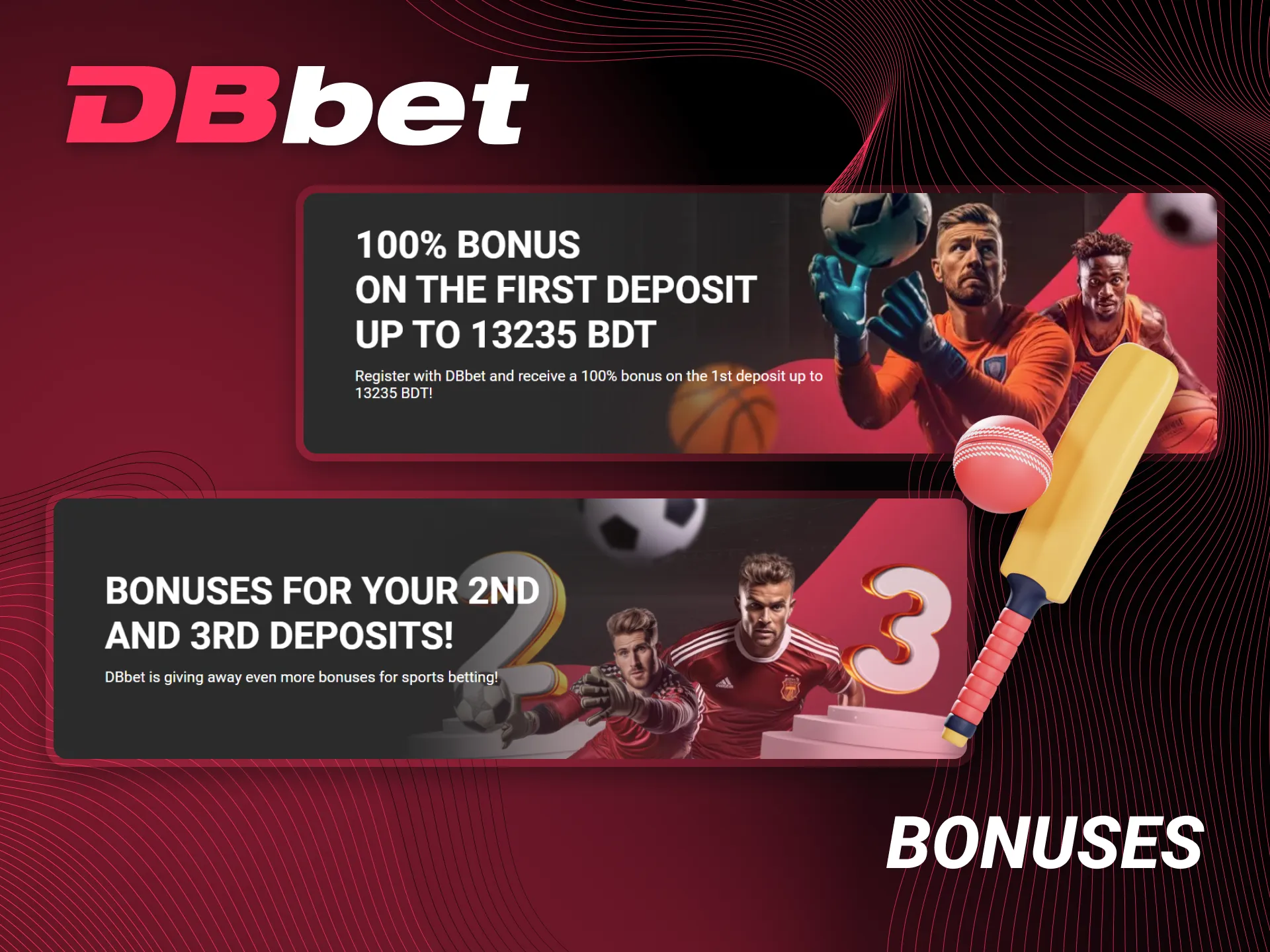 DBbet offers a wide range of bonuses for cricket betting.