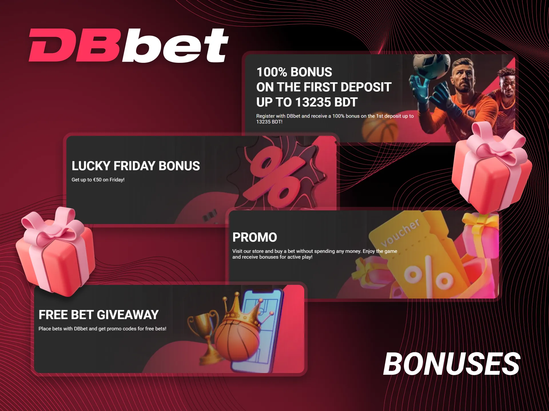 DBbet offers bonuses for cyber sports betting.