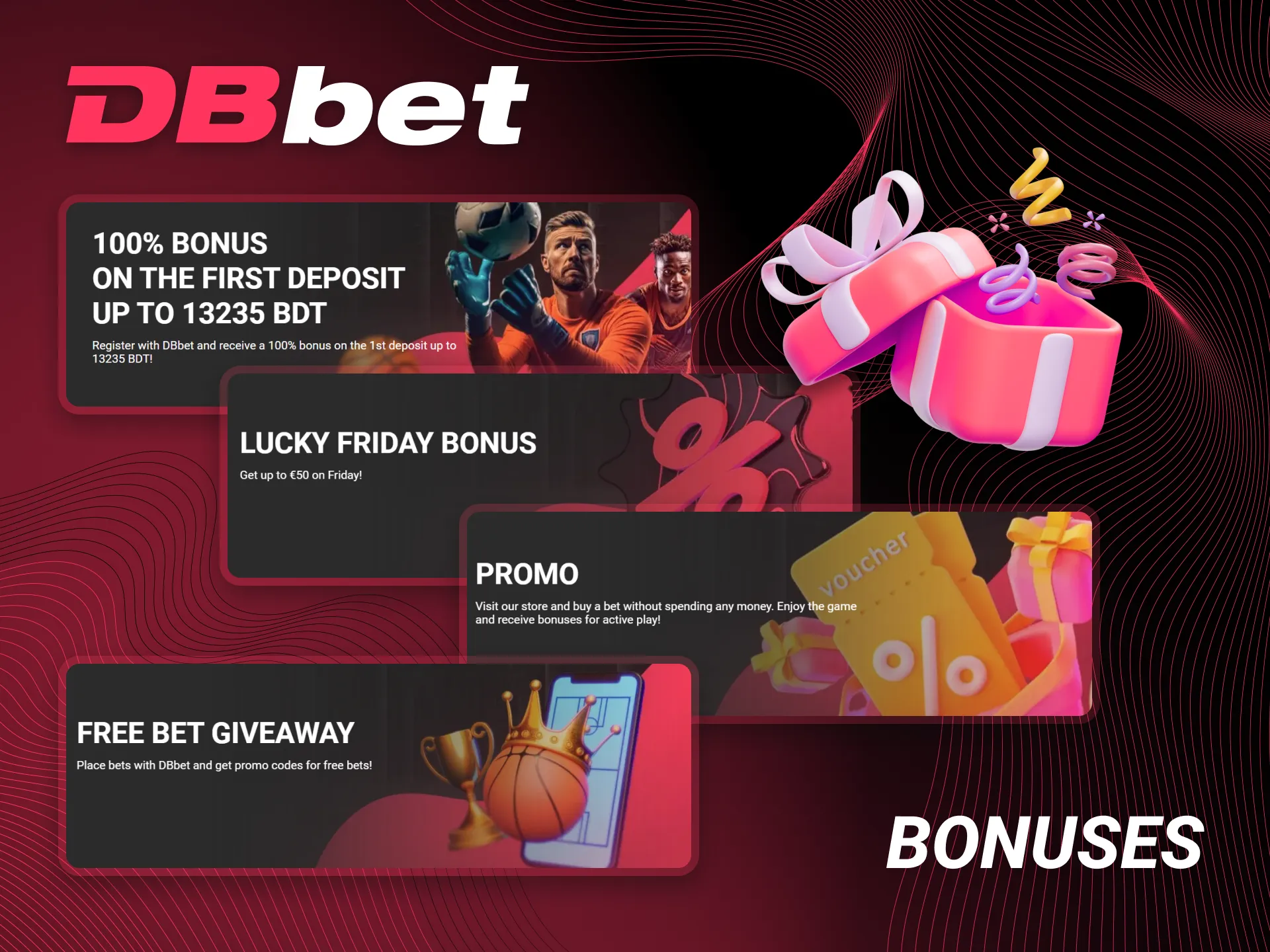 For betting on football online, DBbet offers four main incentives.