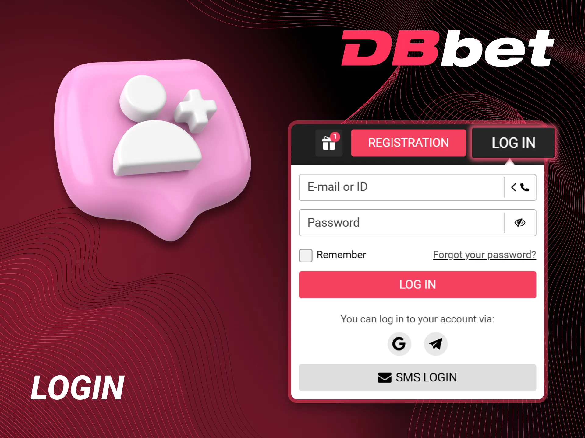 The procedure for accessing the DBbet website.