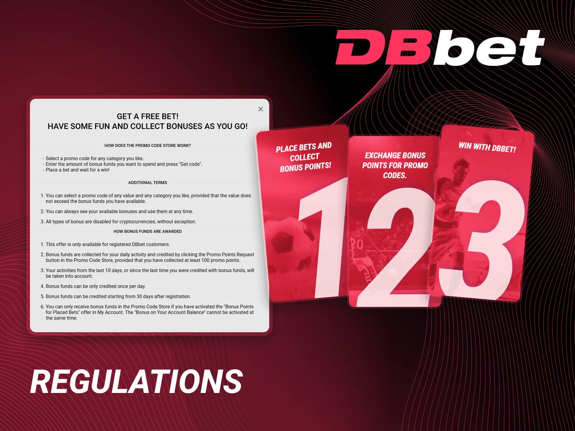 Regulations for using Promo Codes on DBbet.