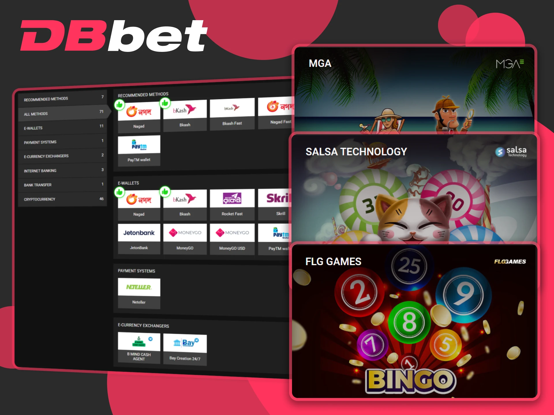 Dbbet offers a variety of payment methods for playing bingo in Bangladesh.