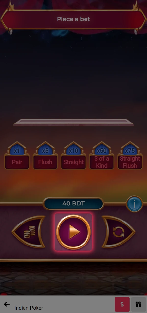 Place a bet on poker at Dbbet.