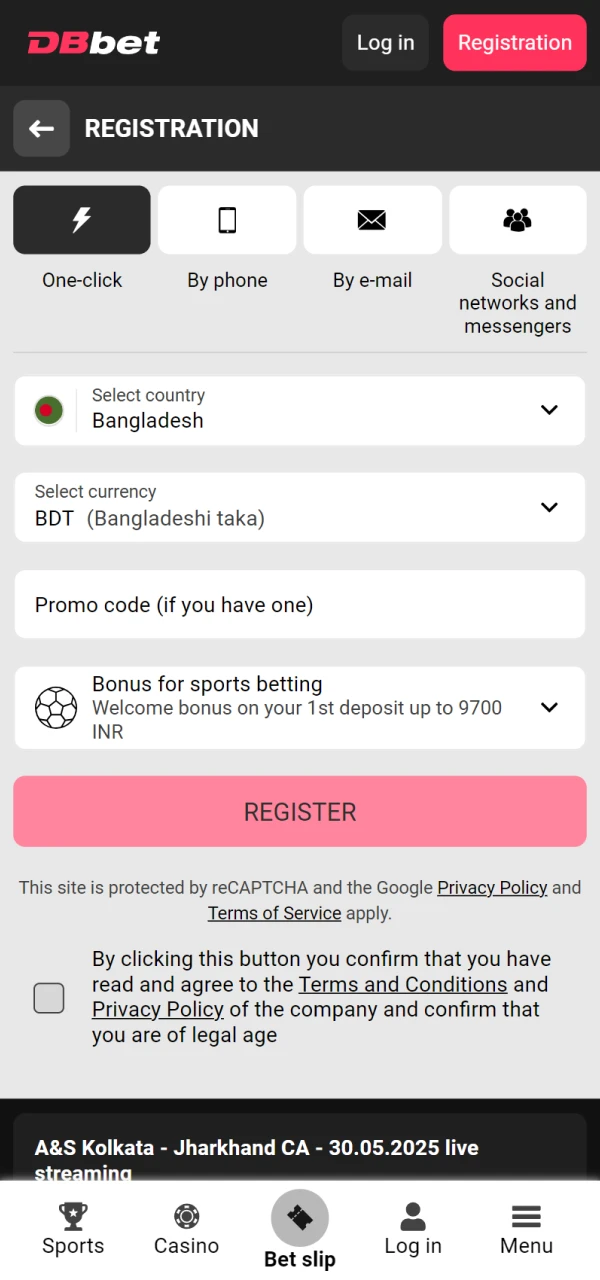 Play poker for real money at Dbbet after registering.