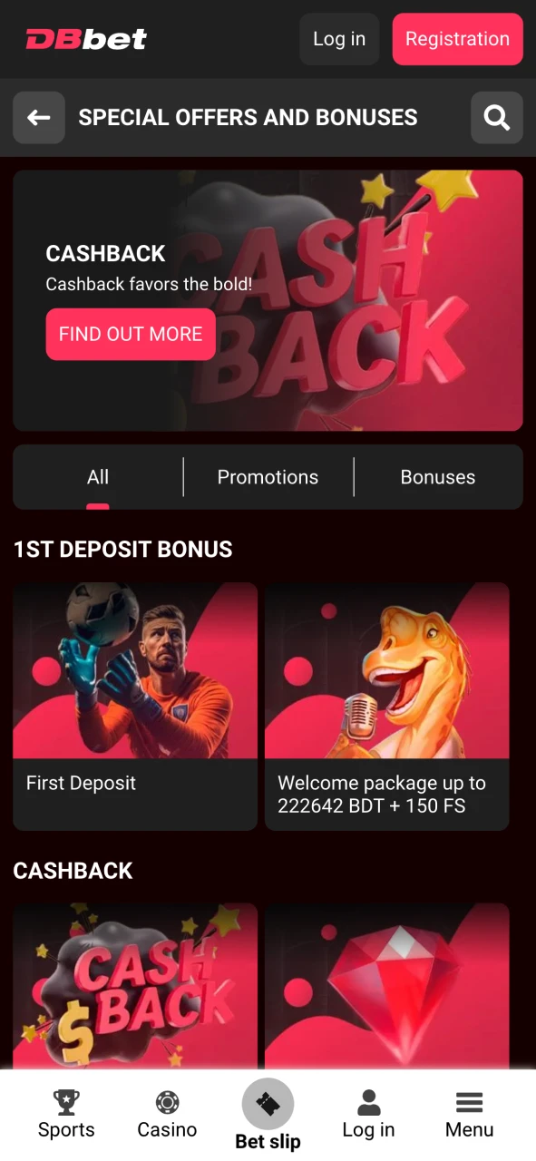 Claim your DBbet bonuses, play with extra rewards.