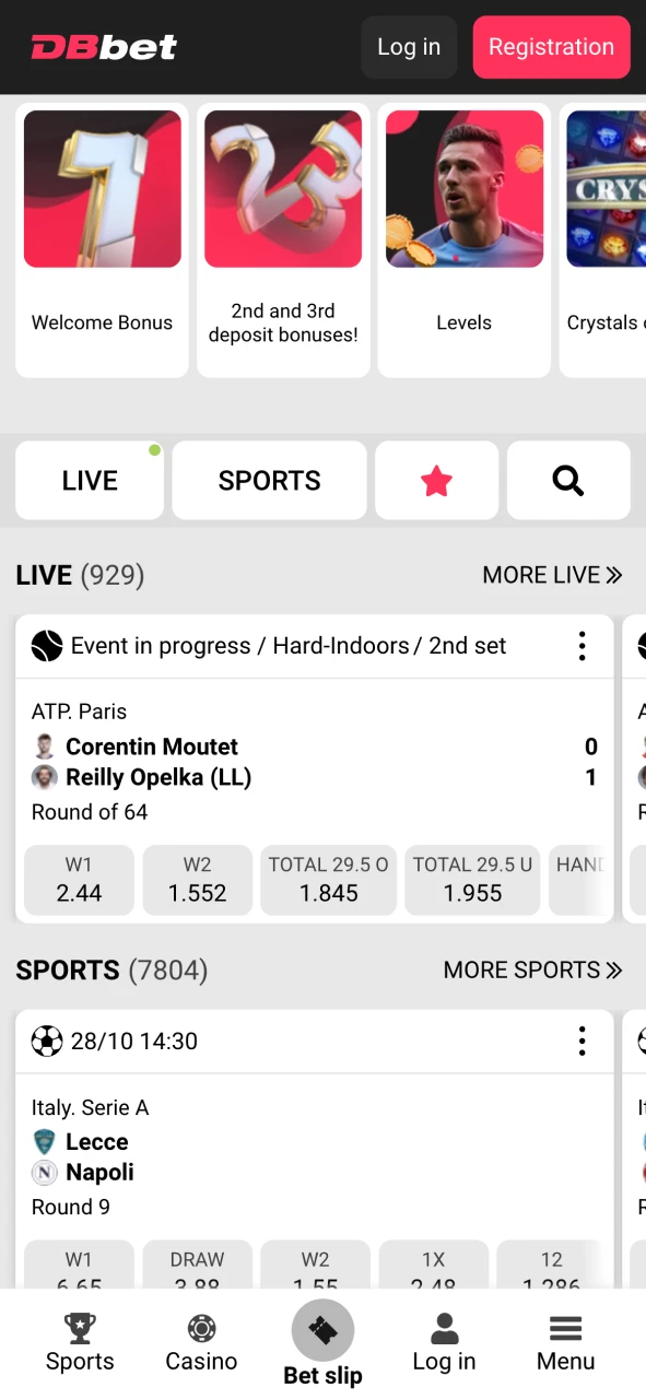 Explore DBbet app, play and win anytime.